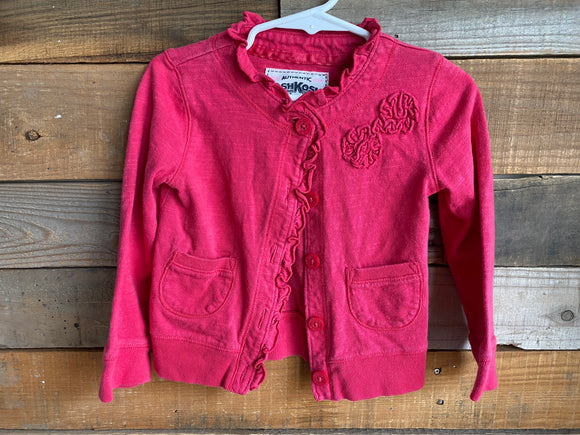 Dark Pink Cardigan, 2T