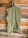 Olive Green Denim Dress/Overlay, 9/10