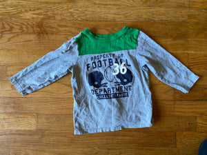 Football Long Sleeve, 2T