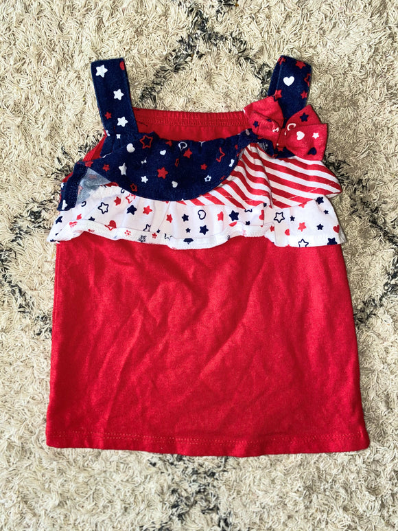 Red, White, Blue Top, 6-9M