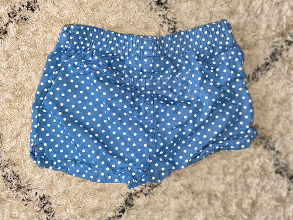 White Polka Dot Shorts, 12M