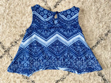 Blue Handkerchief Print Tank, 12M