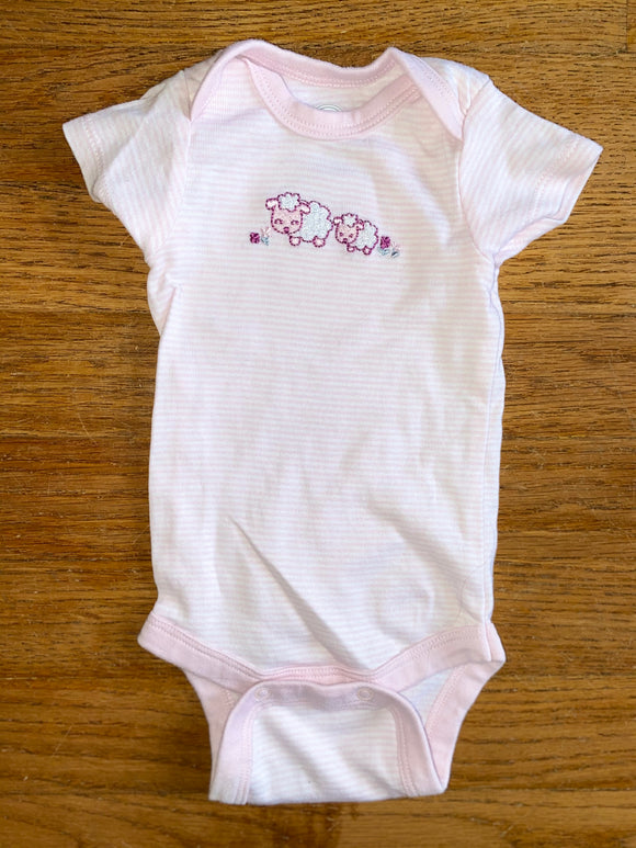 Pink, Sheep Onesie, 0-3M