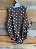 Brown Polka Dot Romper, 18M