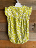 Green Zebra Print Romper, 3M