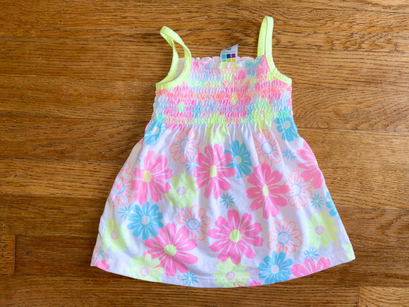 Neon Floral Dress, 12M