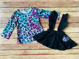 Vibrant Leopard Suspender Set, S (2T)