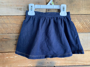 Navy Cotton Skort, 2T