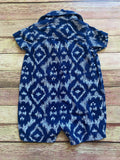 Navy/White Designed Romper, 6M