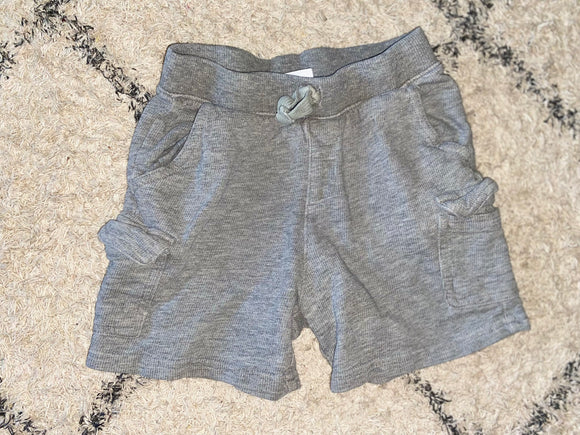 Grey Cotton Shorts, 4T