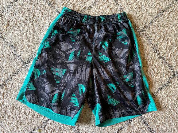 Black/Green Athletic Shorts, XL(14-16)