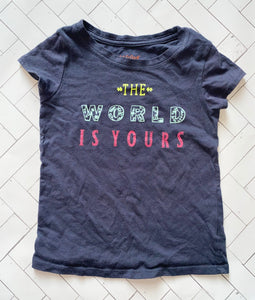 'The World is Yours' Tee, 4T