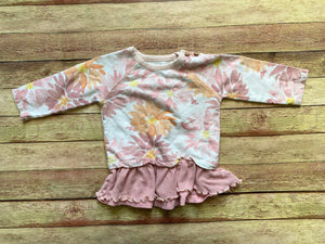 Burt's Bees Floral Long Sleeve, 6-9M