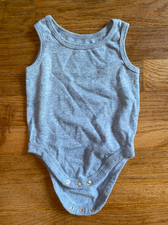 Grey Tank Onesie, 0-3M