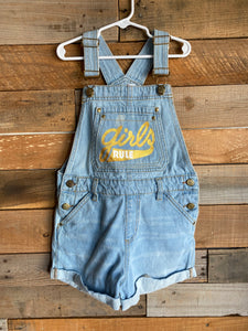 'Girl's Rule' Overalls, 10-12