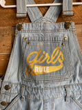 'Girl's Rule' Overalls, 10-12