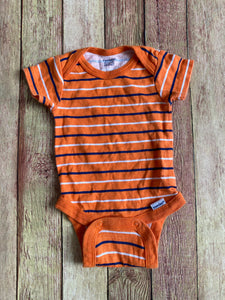 Orange Striped Gerber Onesie, NB