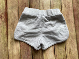 Grey Cotton Shorts, 2T