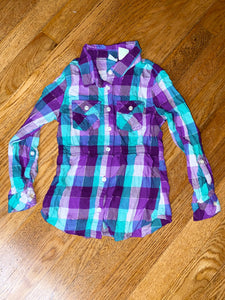 Plaid Button Down Tunic, 4T