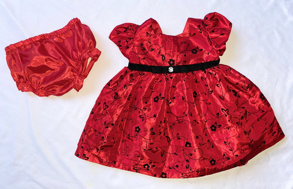 Red Holiday Dress, 3-6M