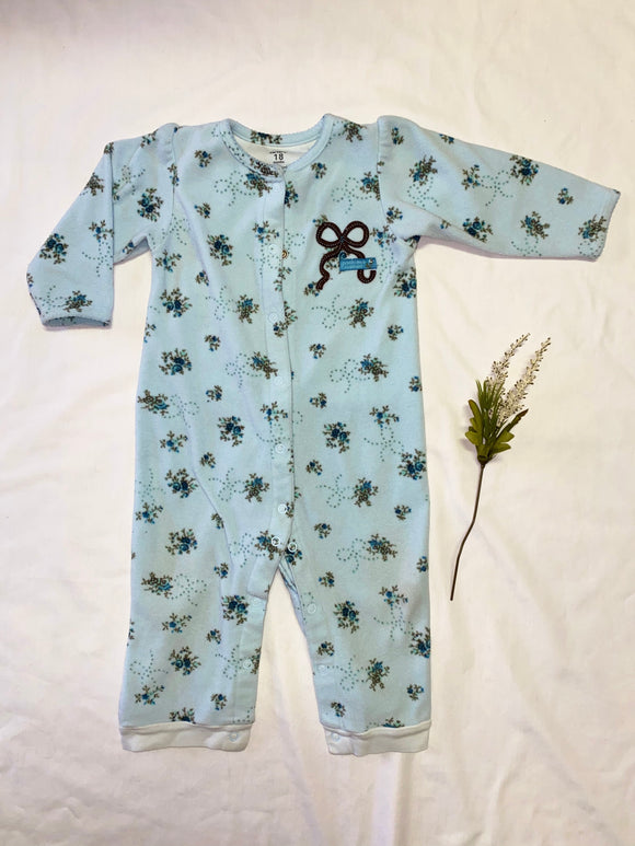 Blue Floral Sleeper, 18M