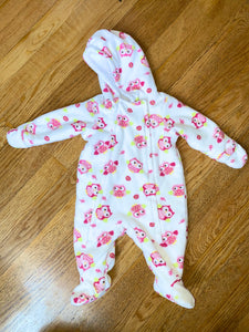 Owl Fleece Bunting Suit, 3M