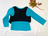 Flower/Vest Long Sleeve Tee, 2T