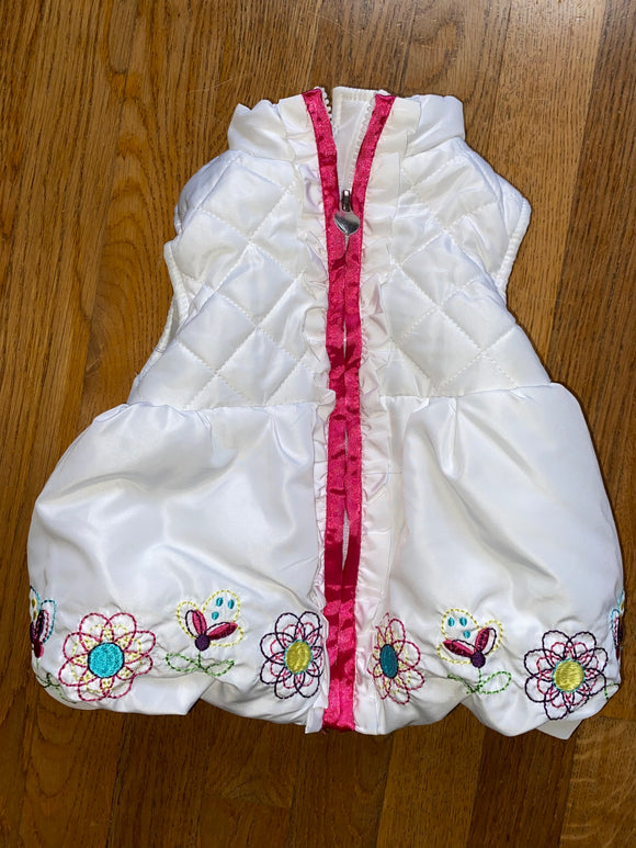 White Puffer Vest, 2T